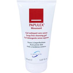 Eine Tube Papulex seifenfreies Reinigungsgel für unreine Haut.